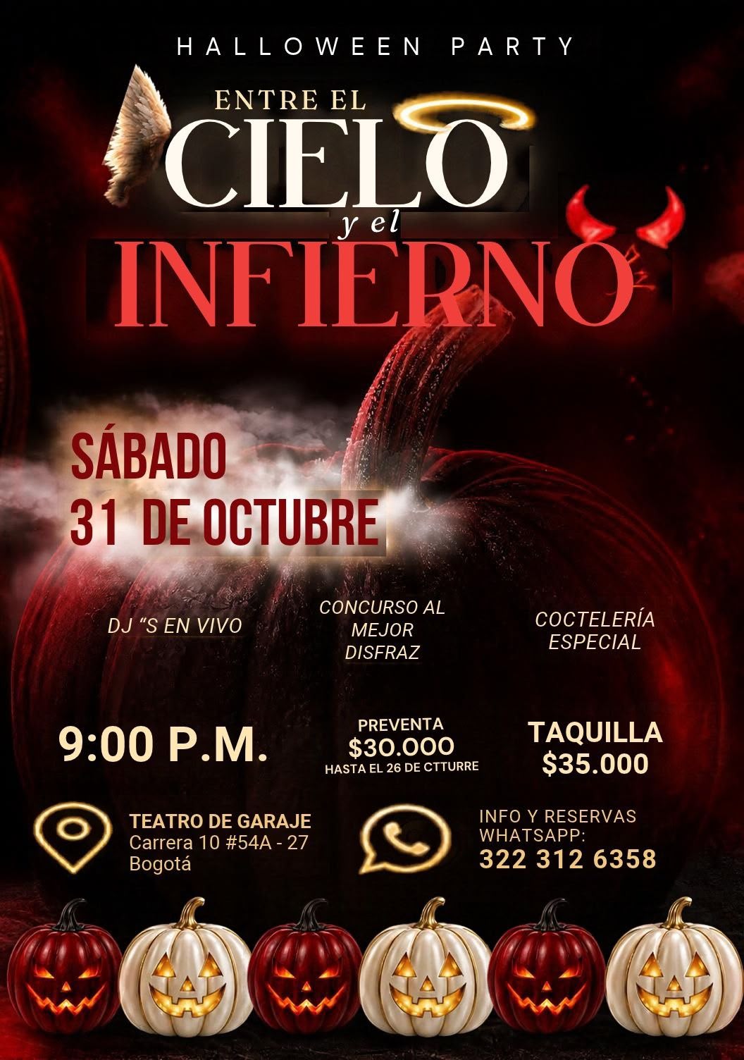 HALLOWEEN PARTY  - ENTRE EL CIELO Y EL INFIERNO